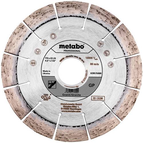 Metabo 628575000 Diamanttrennscheibe Durchmesser 115 mm Bohrungs-Ø 22.23 mm 1 St.