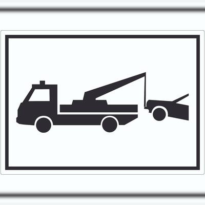 HB-Druck Widerrechtlich abgestellte Fahrzeuge Symbol Aufkleber A7 (74x105mm)