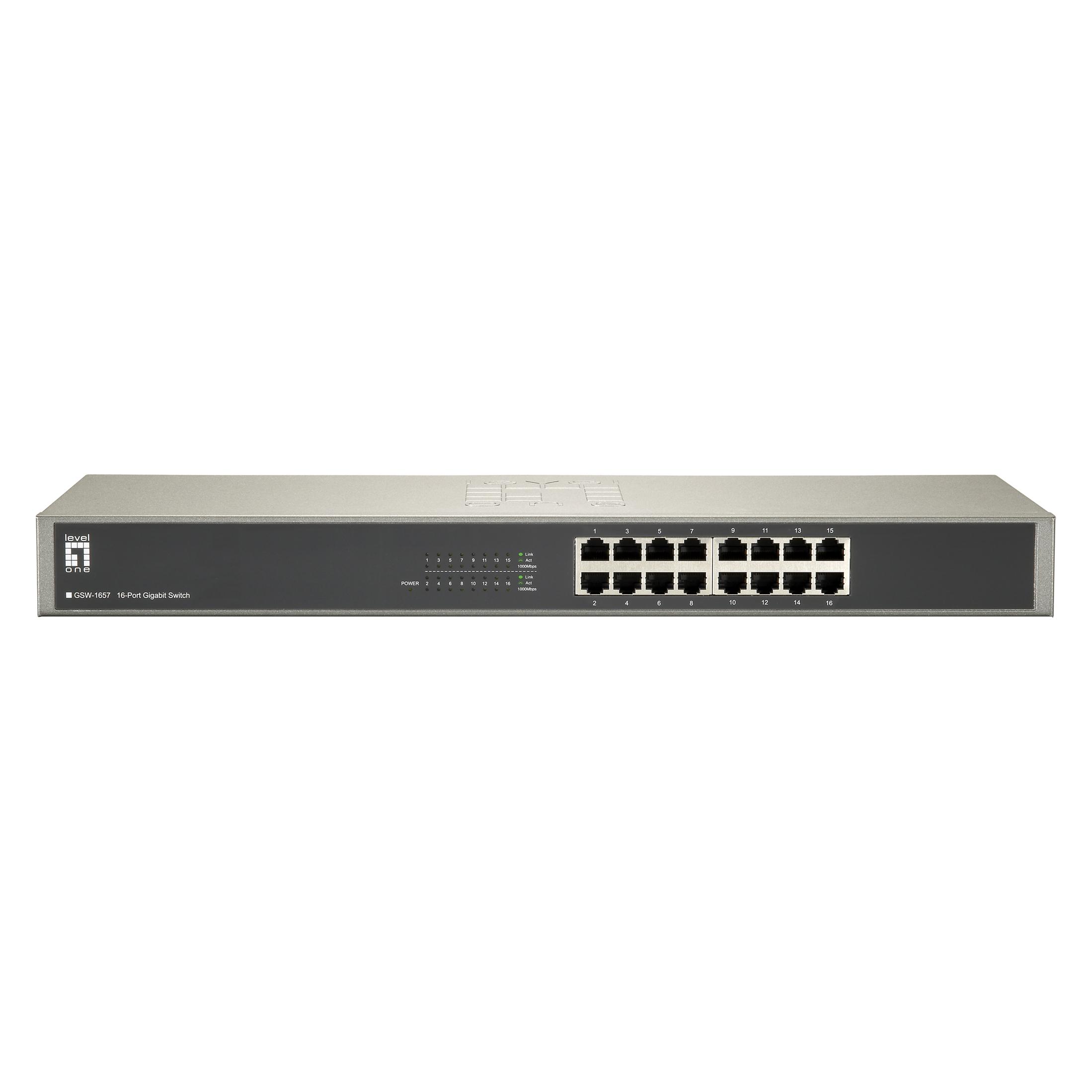LevelOne GSW-1657: 16Port Switch, 1Gbps (16 Ports) (524718)