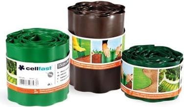 Cellfast Groene kunststof randbeplating voor de tuin, 20 cm x 9 meter