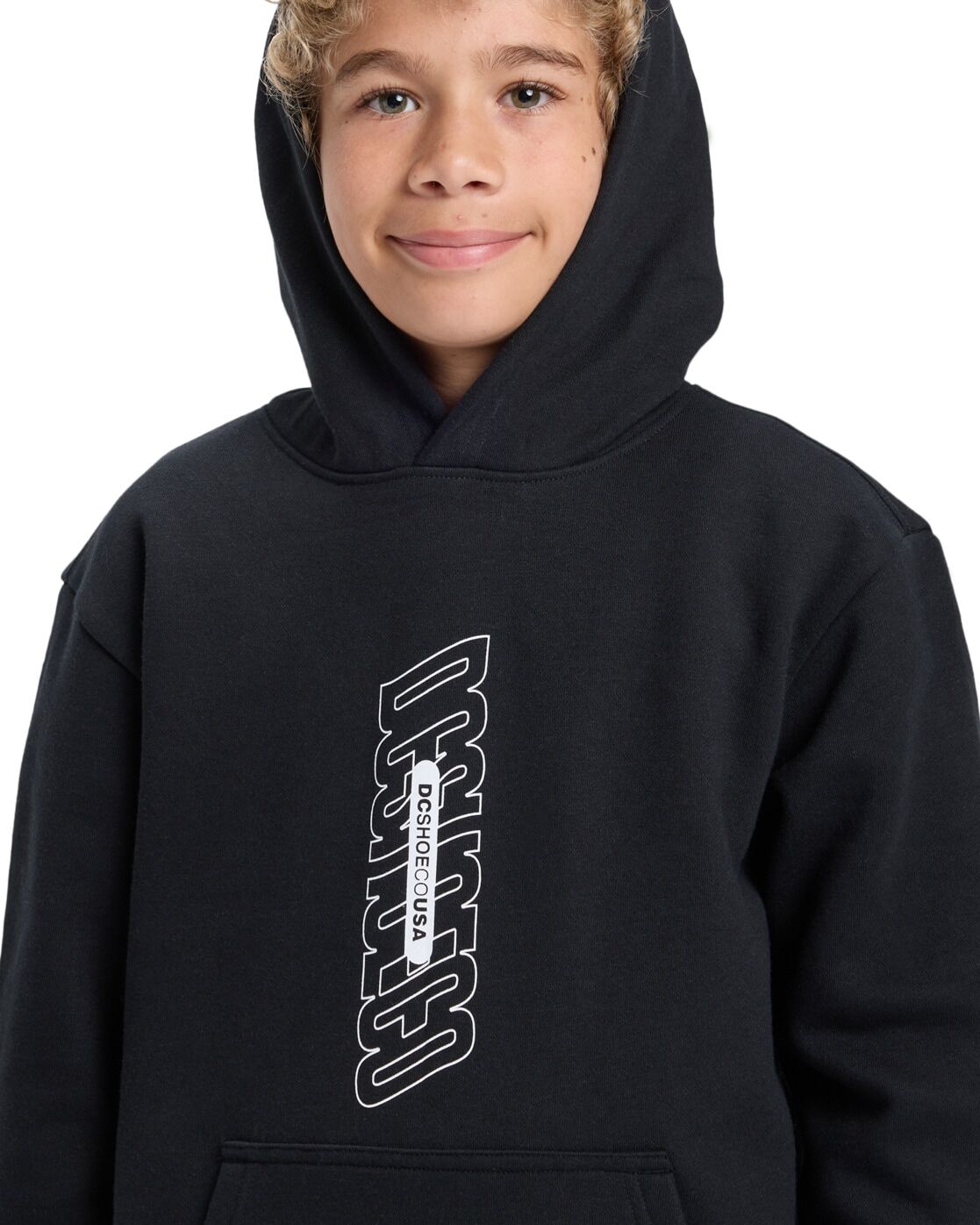 Hoodie DC SHOES "DC Omega", Kinder, Gr. 8(125-130cm), schwarz, Obermaterial: 80% Baumwolle, 20% Polyester., Sweatshirts Hoodie