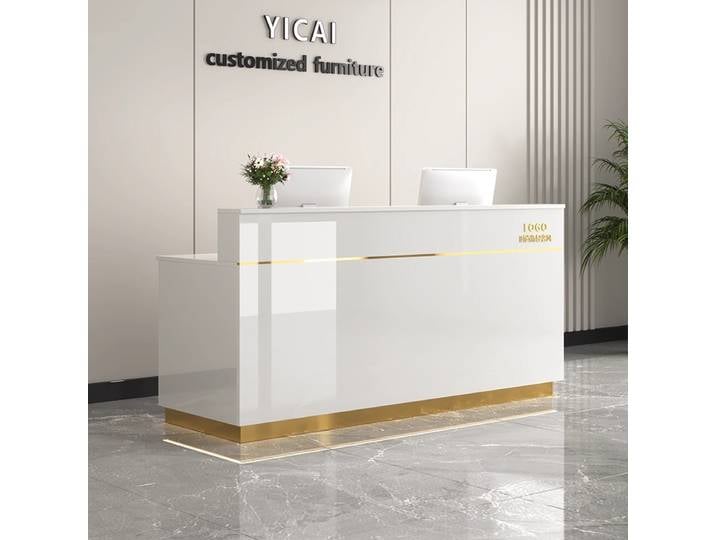 Personnalisé pour les magasins comptoir réception Salon de beauté réception caissier tiroirs Empfangstheke Kosmetik mobilier de bureau