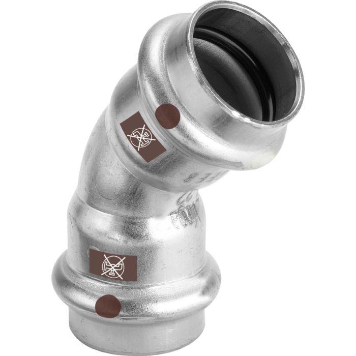 Viega Temponox Bogen 809874 28 mm, 45Grad, Stahl, nicht rostend, SC-Contur