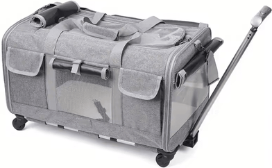 Inspire Curations RoverRoll Extra Large Pet Travel Trolley Carrier grey