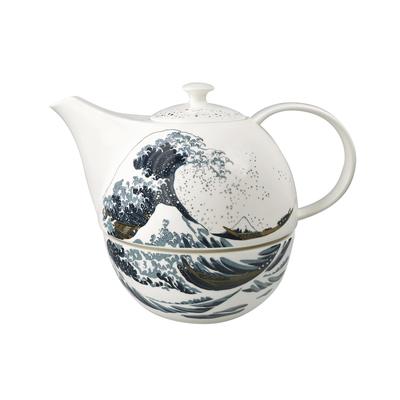 Goebel Katsushika Hokusai Teekanne mit Stövchen 1,2 l Die Große Welle