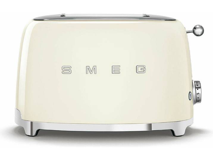 SMEG TSF01CREU Broodrooster - 2 Sleuven - 950W - 6 Bruiningsstanden - Ontdooifunctie & Opwarmfunctie - '50s style - Crème