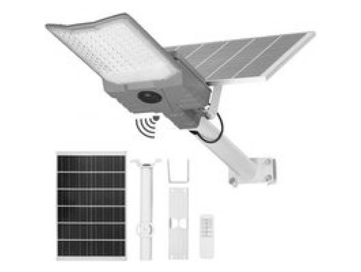 VEVOR Lampadaire Solaire Extérieur Séparé 12000 W Projecteur LED Solaire 900000 lm pour Allée Parking, Détecteur de Mouvement, Télécommande, Éclairage du Crépuscule à l'Aube, Étanche IP65, Lot de 1