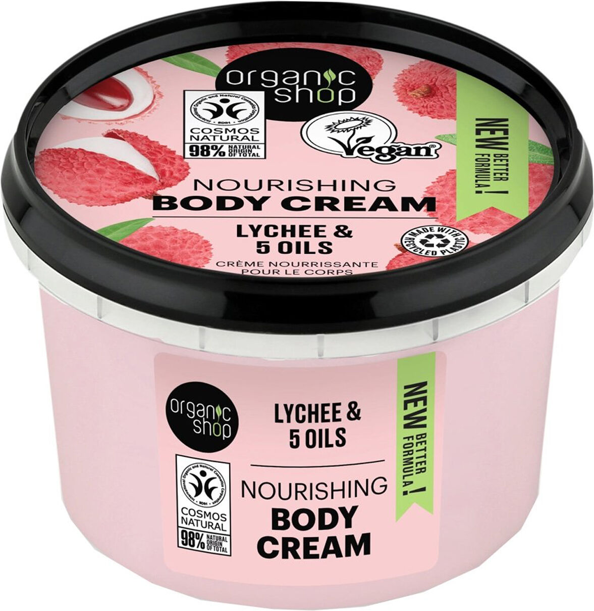 ORGANIC SHOP Lychee & 5 Oils Body Cream 250ml