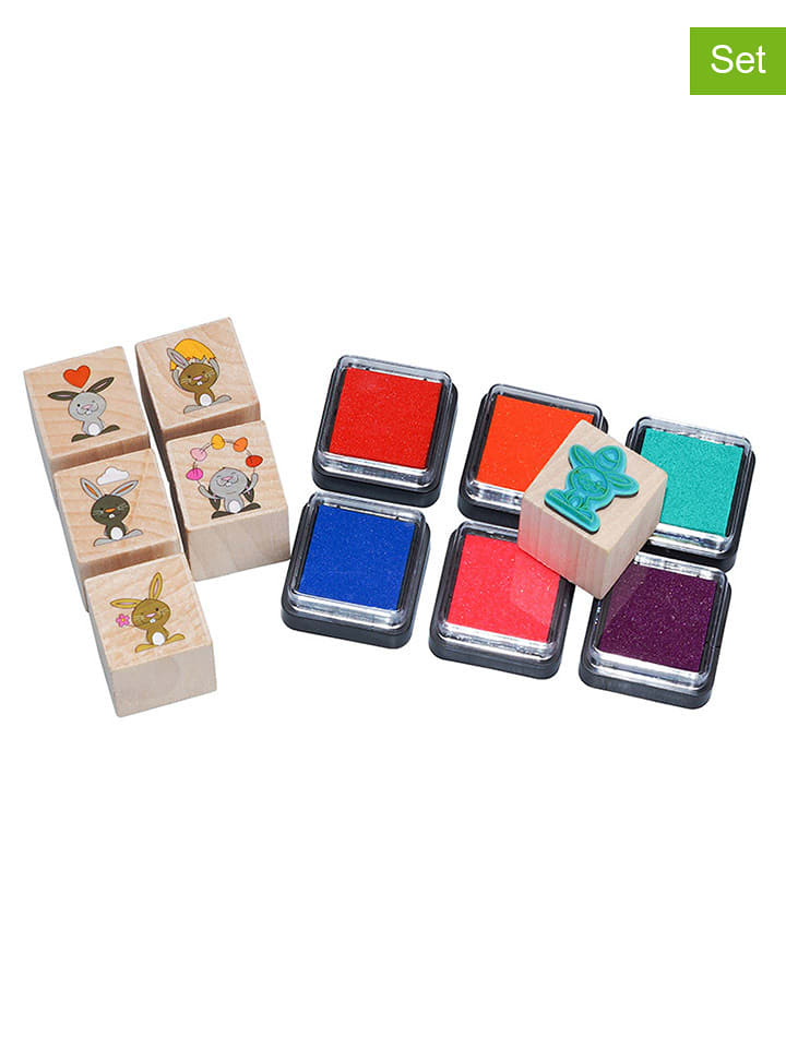 SUNNYSUE 12tlg. Häschen-Stempel-Set - ab 3 Jahren - onesize