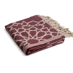 my Hamam Hamamtuch Mosaik bordeaux 100x180 cm
