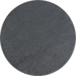 TEPPICH Kurzflor MAIN in Hellgrau, einfarbig, Ø 120 cm
