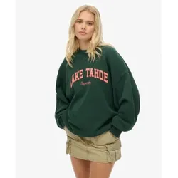 Superdry für Damen. W2012408A Sweatshirt Outdoor Location grün (S), Lässig, Baumwolle