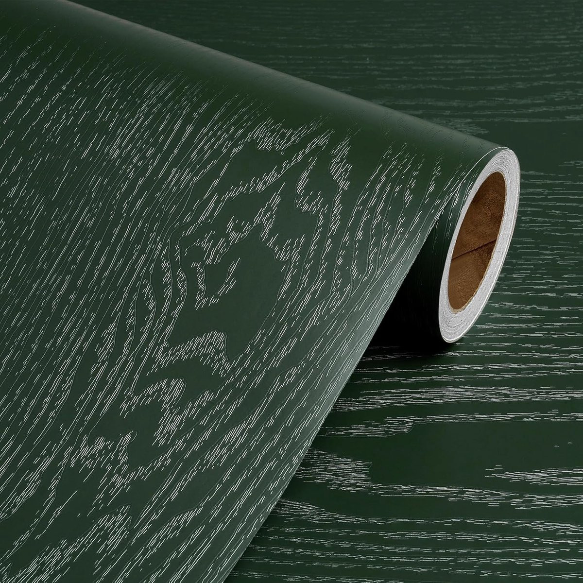 Waterdichte vinyl wrap voor meubels met donkergroene houtnerf