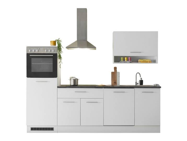 P & B Küchenleerblock, Grau, Weiß, 1 Schublade(n) Schubladen, nur wie online abgebildet bestellbar, 260 cm, Küchen, Küchenzeilen & Küchenblöcke, Küchenzeilen ohne Geräte