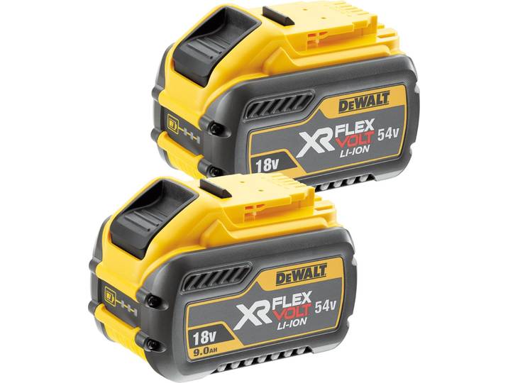Lot de 2 batteries 9Ah 54V / 3Ah 18V - 2x DCB547 FLEXVOLT DEWALT DCB547X2-XJ