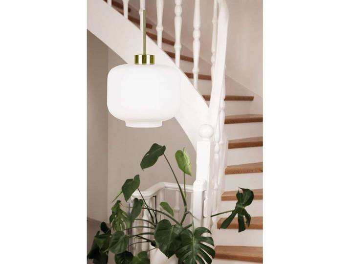 Ritz Hanglamp White/Brass - Globen Lighting - Eetkamer - Glas