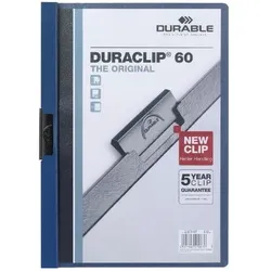 DURABLE Klemmmappe Duraclip DIN A4 Dunkelblau