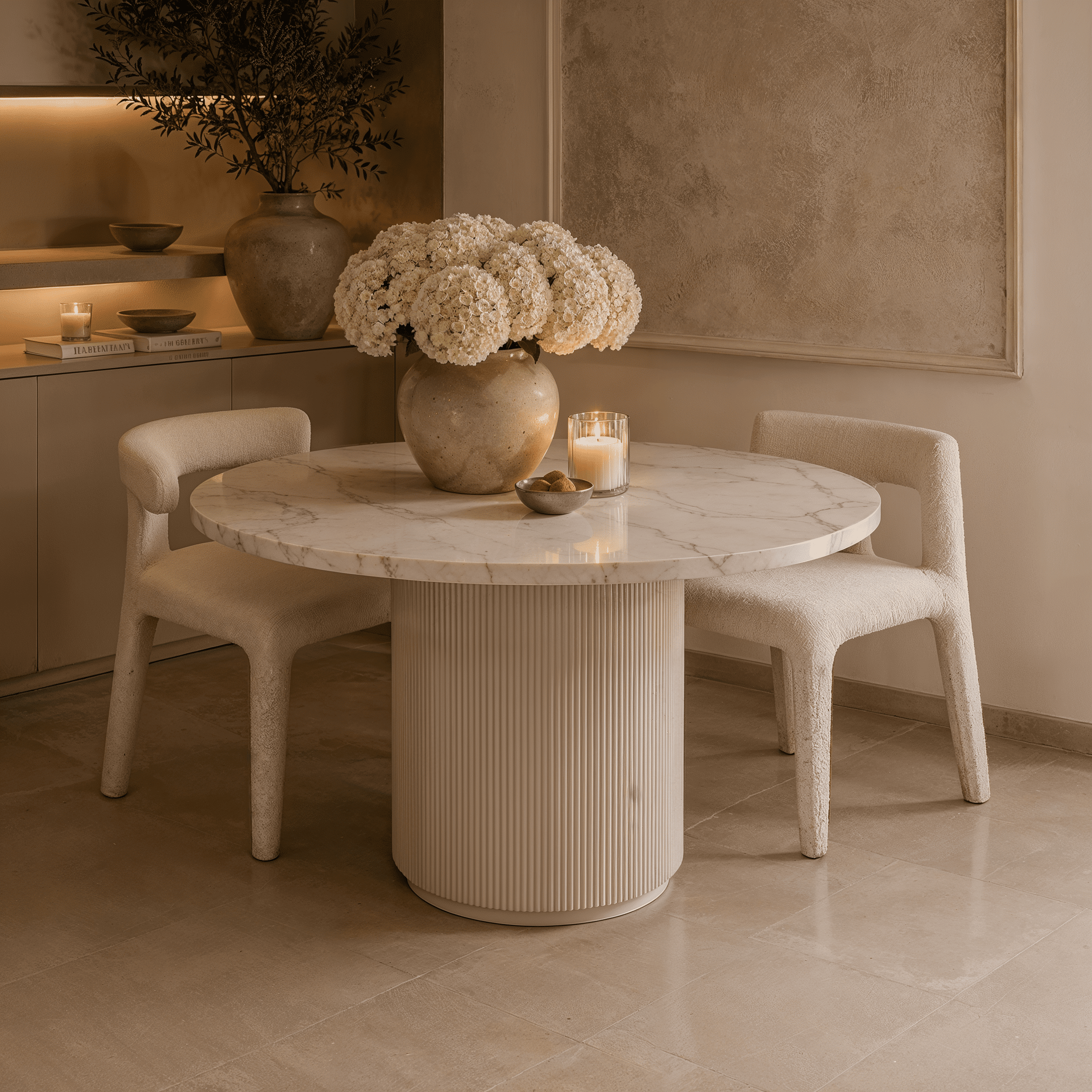 Portobello Round Marble Dining Table