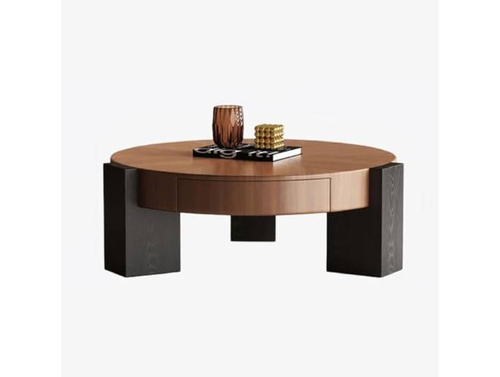 HLDJYLZS Couchtisch im Vintage Stil aus Massivholz, Wohnzimmer Set Italienisch Inspiriertes Design, Elegante Holzoptik, Retro Moderner Stil, Kleine Räume, Apartment, Wohnambiente