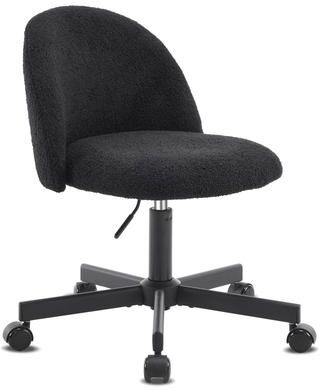 No Teddy Velvet Liftable Swivel Office Chair Makeup Chair with Wheels