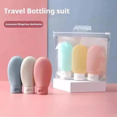 Inspired Finds Refillable Soft Silicone Travel Bottles Set 60ML 2.03 Fl Oz Squeeze Tubes For Toiletries And Cosmetics morandi Four 4pcs