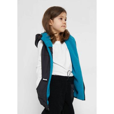 Funktionsweste WEEDO "Monster", Jungen, Gr. 104, blau (blau_schwarz), Obermaterial: 100% Polyester. Bündchen: 100% Polyester, regular fit, Westen Funktionsweste, Wendeweste, Kapuze mit Hörnern