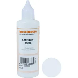 buttinette Konturenfarbe, weiß, 80 ml