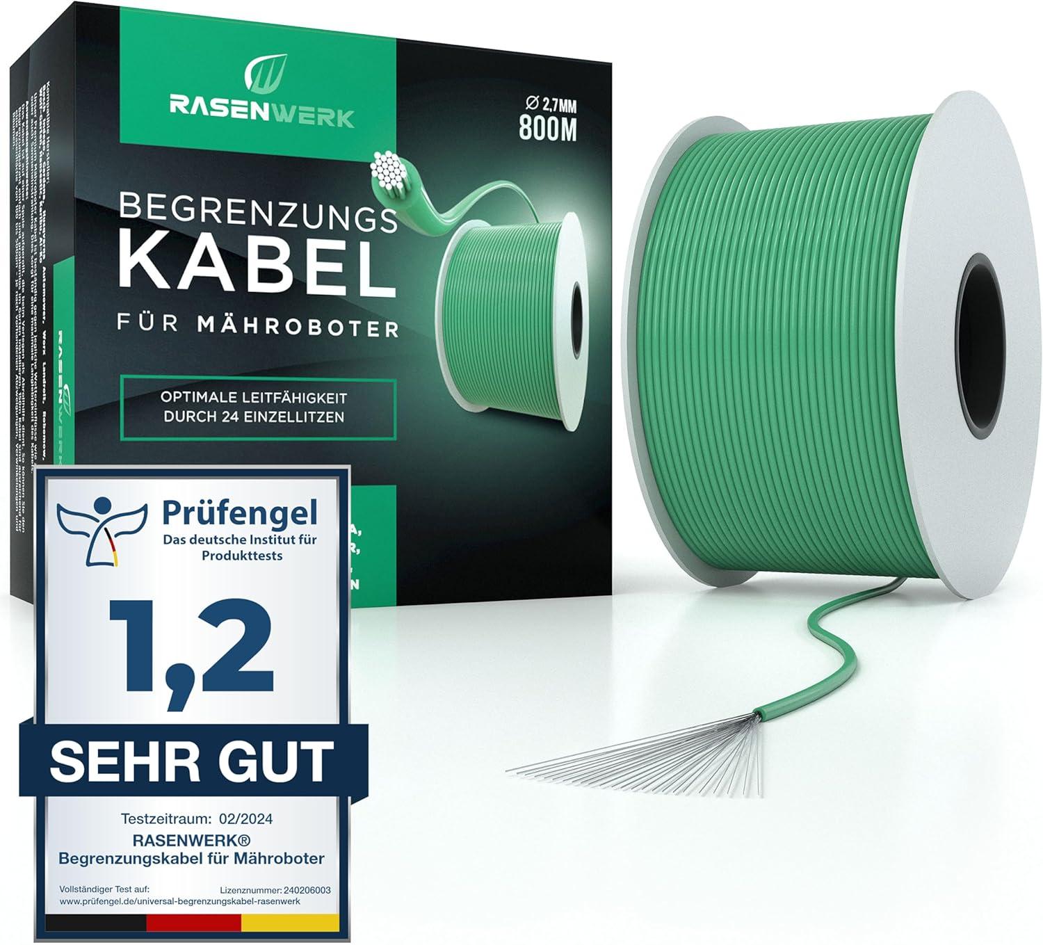 800 Meter Universal-Begrenzungskabel für Rasenmähroboter - Begrenzungskabel für Rasenmäher