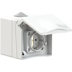 PCE, Steckdose, 8630v Aufputz-Steckdose ballwurfsicher IP44 Weiss