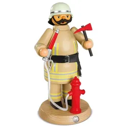 Müller Räuchermann groß Feuerwehrmann safaribeige 13 x 24 cm
