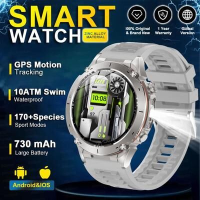 Uplifted Finds "Genuine Stratos 4 GPS Smartwatch   1.43"" AMOLED HD Display   Executive Compass & Barometric Altimeter Suite grey"