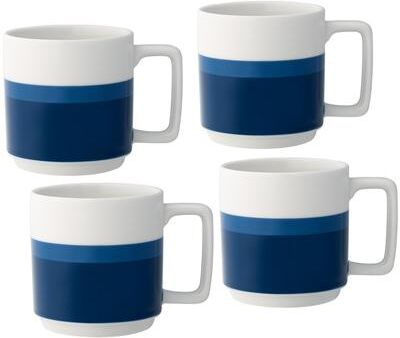 Noritake Colorstax Stripe Set of 4 Stax Mugs, 16 oz.