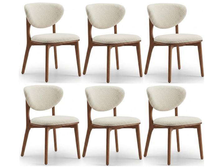 JVmoebel Sitzgruppe Stühle modern braun bequem kompakt komfortabel Esszimmer, (6-tlg., 6-tlg)