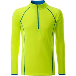 Funktionsshirt Langarm "JN498" - M - bright-yellow/bright-blue