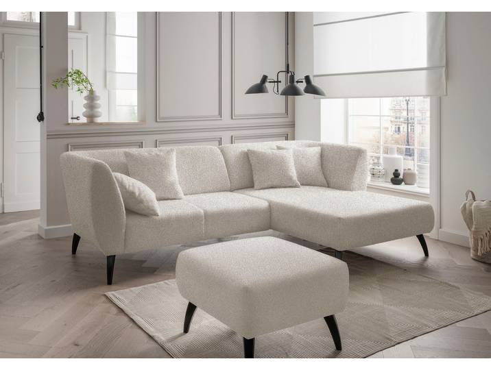 Ecksofa, Polyester, Beige, 264×160 cm, Recamiere Rechts, Klassisch, Inosign