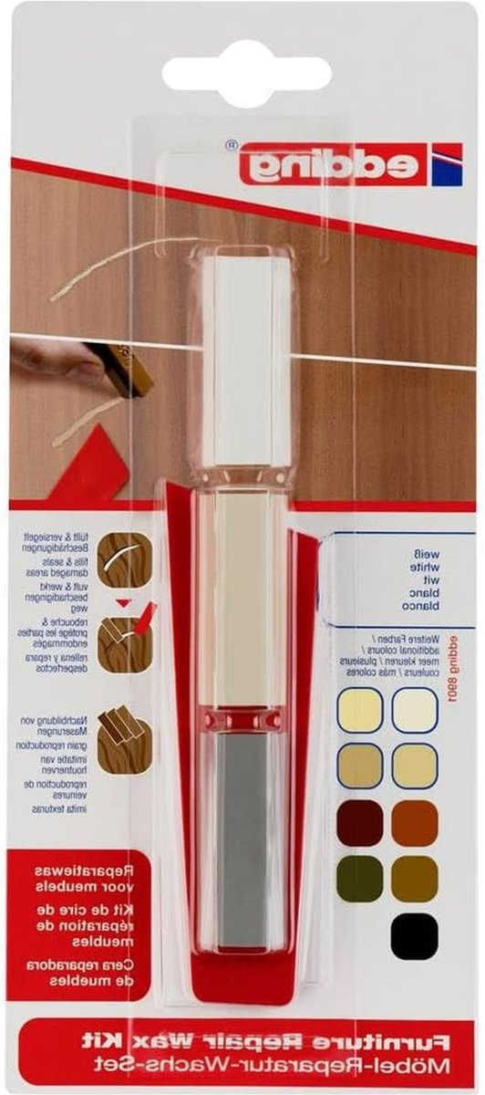 Meubel reparatieset voor houtherstel in 3 kleuren - Wit