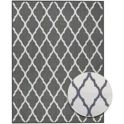 In- & Outdoorteppich REVERSO - Round Rhombus - Grau - 120x160cm