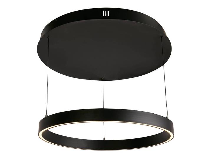Suspension Layla ronde Ø 64cm Noir/Noir Acier / Aluminium thermopoudré LED Module LED