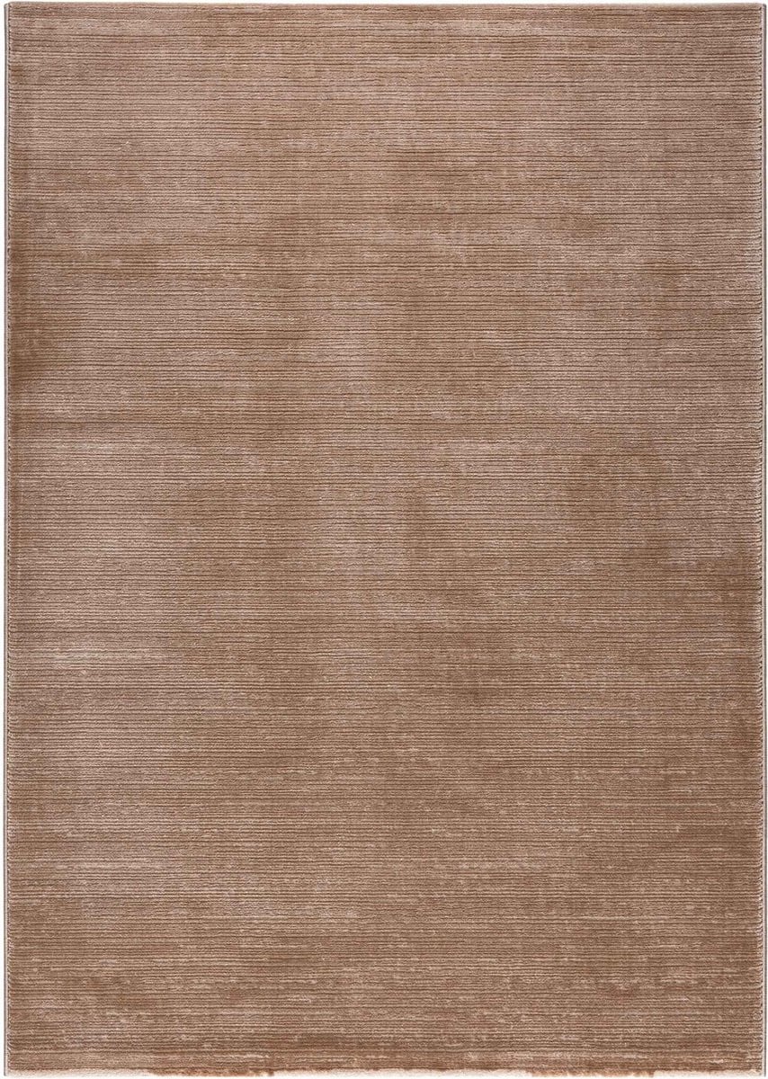 Flycarpets Modern Gestreept Laagpolig Vloerkleed - Donkerbeige