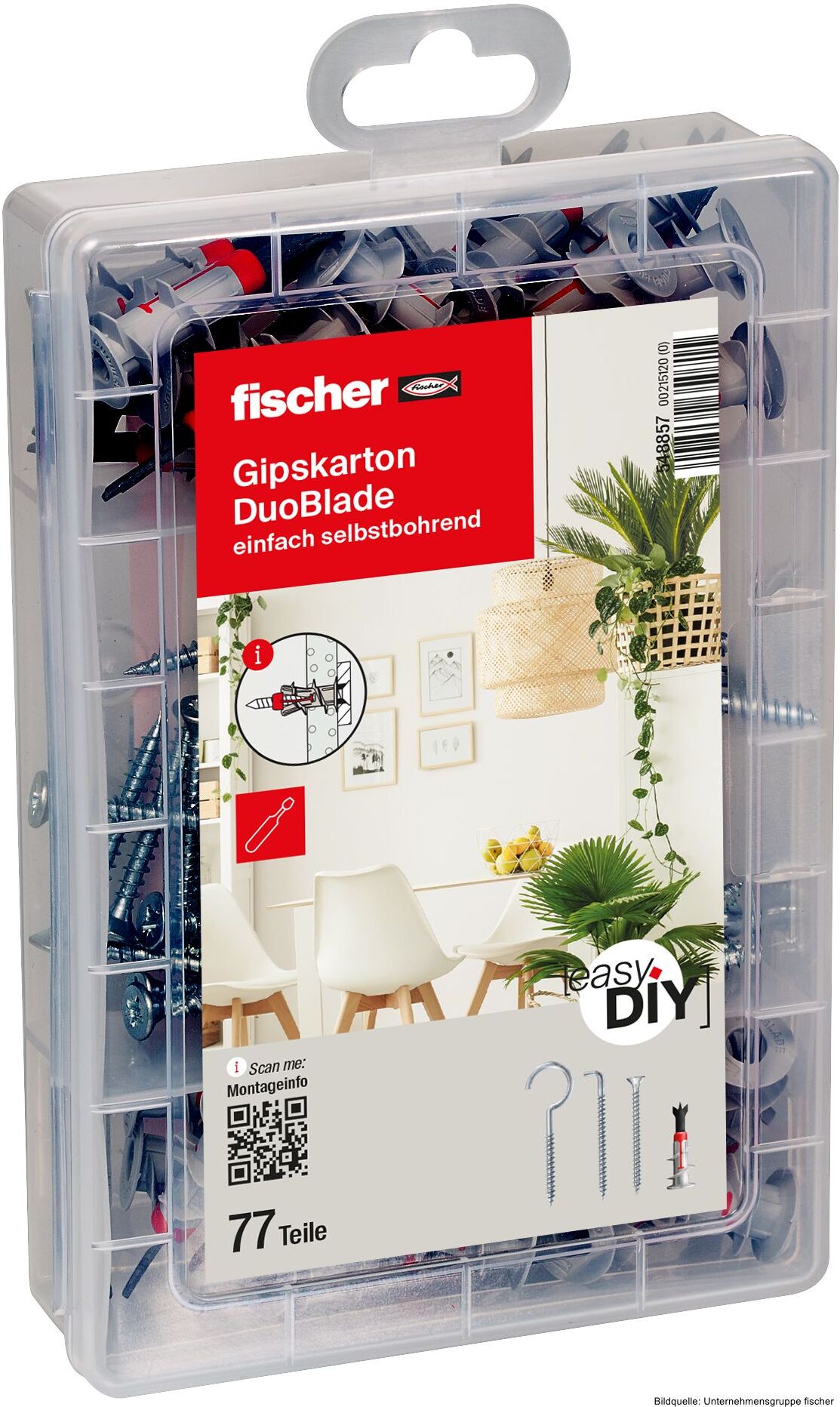 fischerwerke fischer EasyDIY Box Gipskarton DuoBlade, 77 Stück