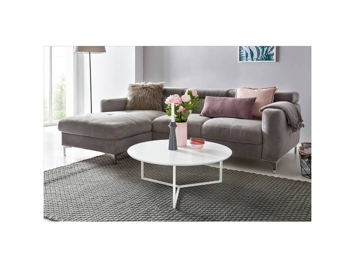 Table basse Morrisville Ø 80cm Blanc