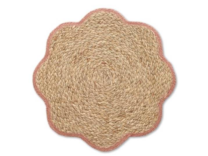 Zeller Platzset, Grasgeflecht, Altrosa