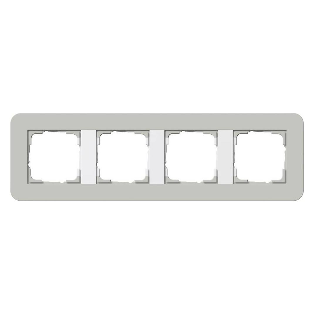 Gira Abdeckrahmen 4f E3 Grau/Reinweiss 0214412 (0214412)