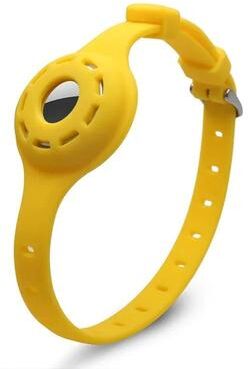 Uplifted Finds Silicone Anti Lost Pet Collar For Apple AirTag Protective Tracker s yellow