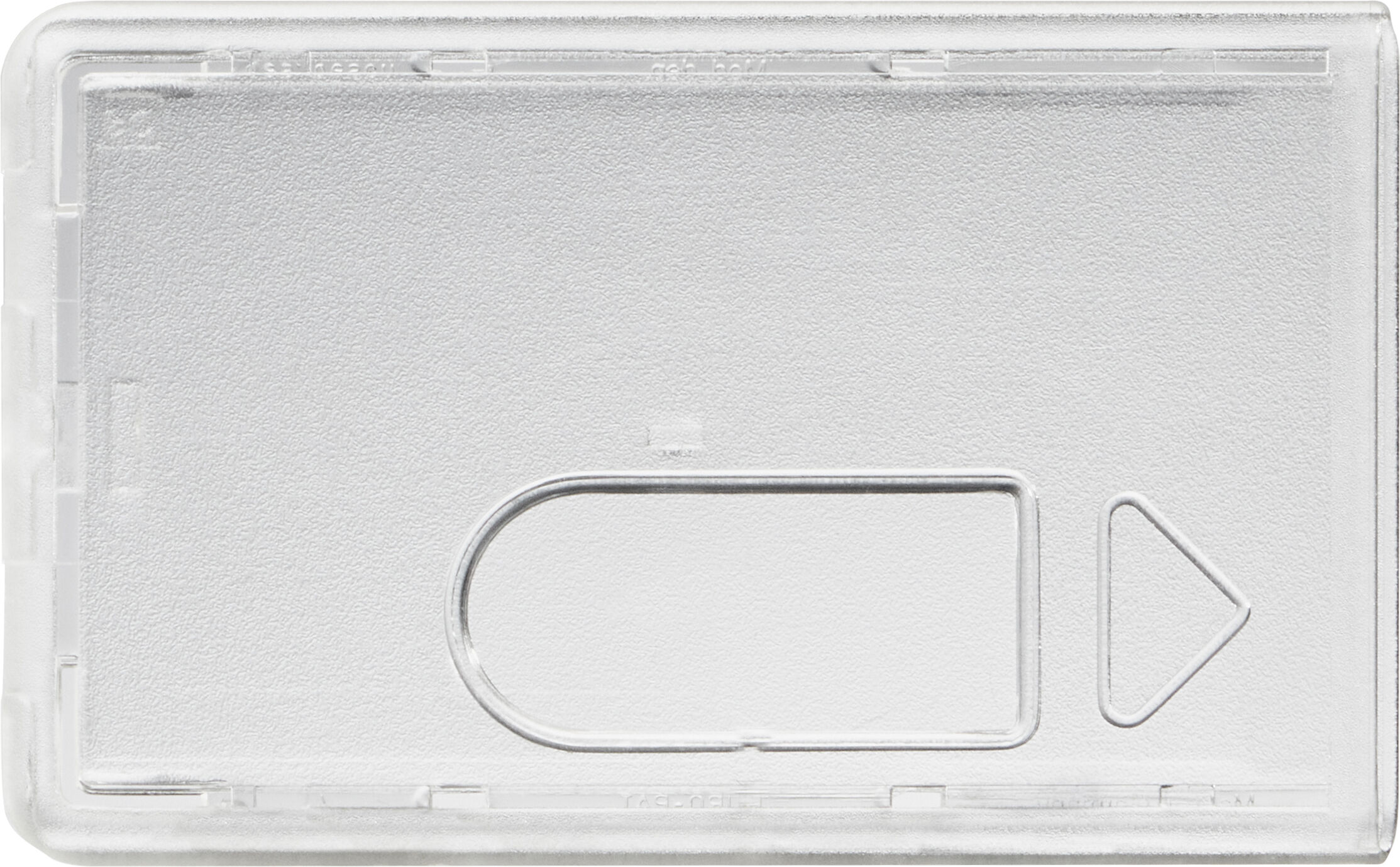 SPRINTIS 50 Unités - Étui carte bancaire plastique dur avec encoche pouce transparent, plastique rigide