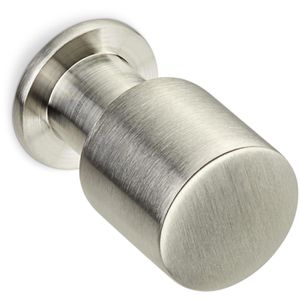 SO-TECH Möbelgriffe EK05, silber, aus Edelstahl, 25 mm (Ø), Knopfgriff, 1 Stück