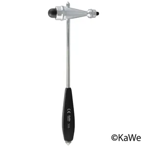 KIRCHNER & WILHELM GmbH + Co. KG Reflexhammer nach Trömner leicht 175 gr., Kunststoff-Griff, mit Pinsel und Nadel, 24 cm lang 07.35231.001