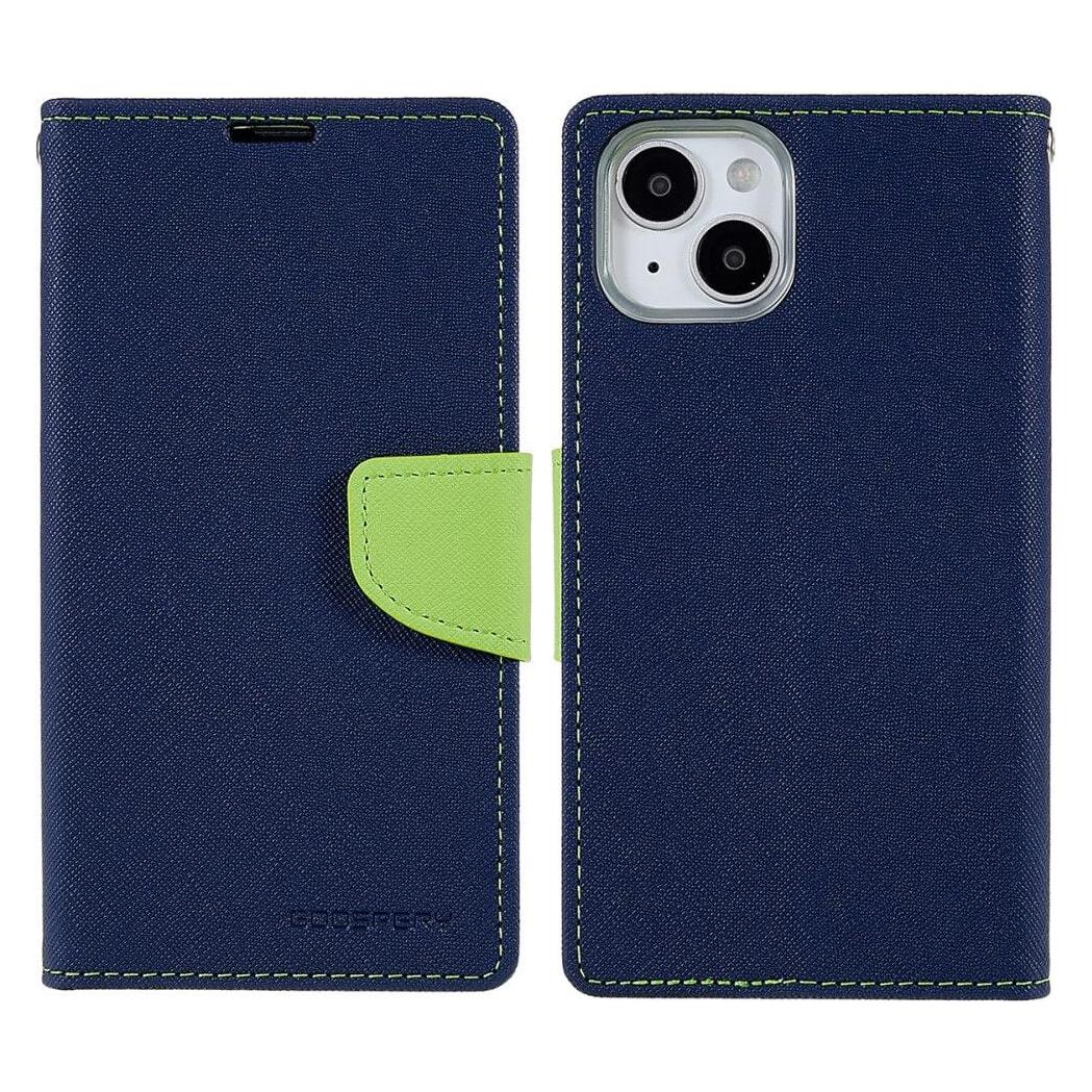 Mercury iPhone 14 Plus - Goospery Fancy Etui Hülle blau (Apple iPhone 14 Plus) (660105518C)