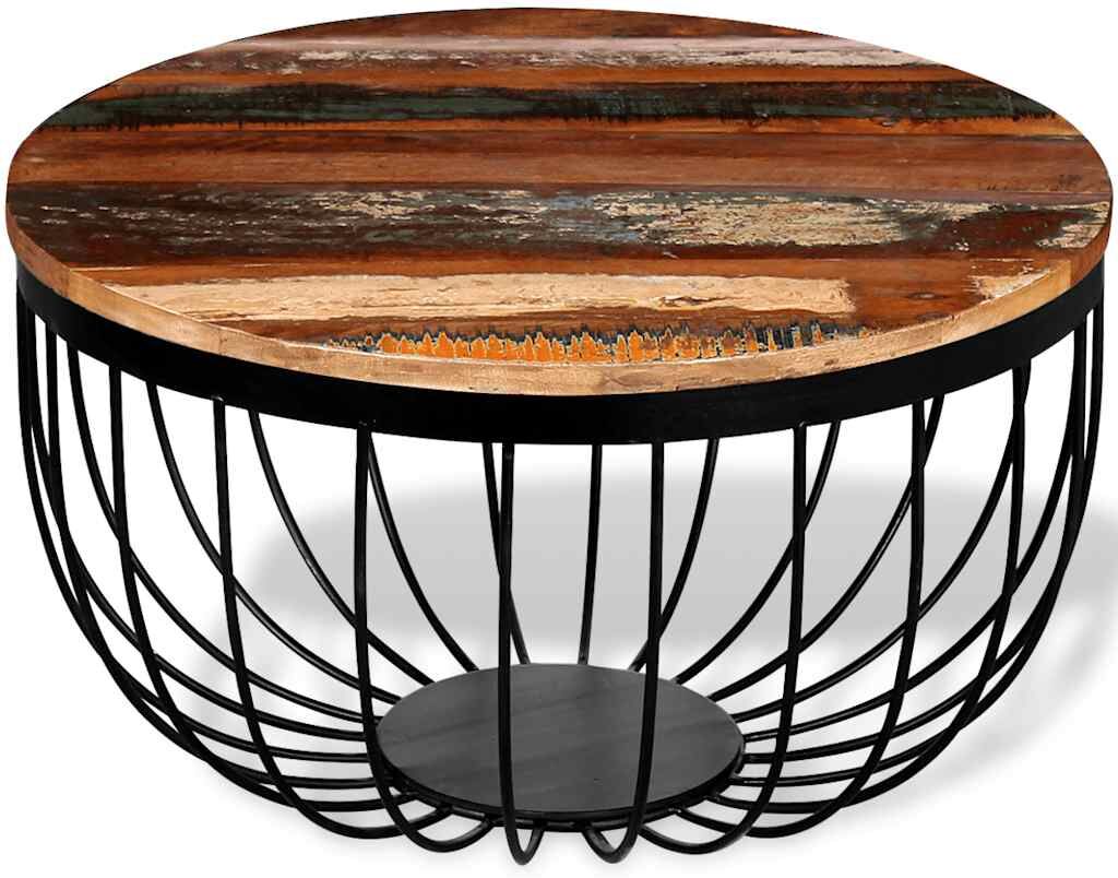vidaXL Table basse Bois de récupération massif