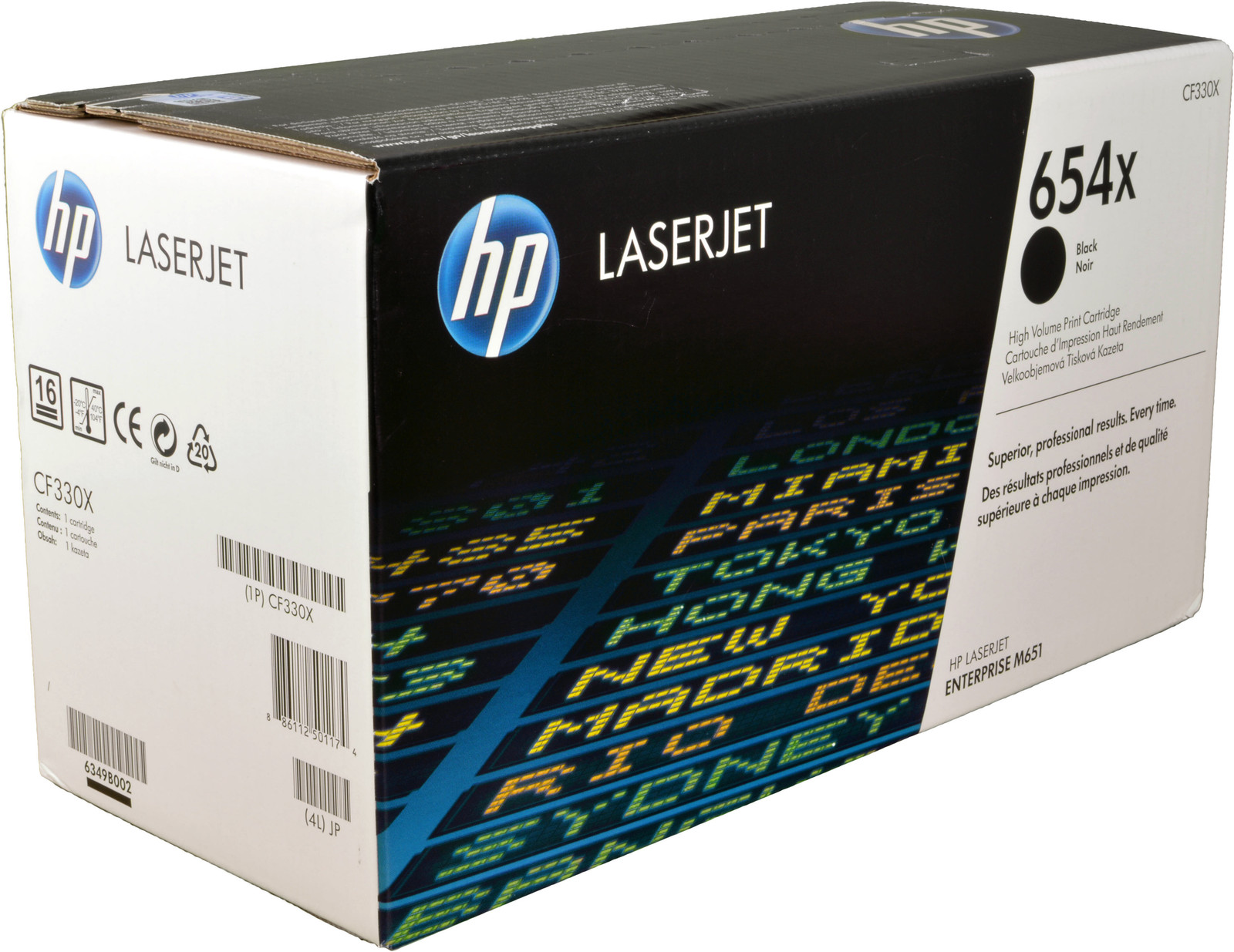 HP 654X zwarte toner